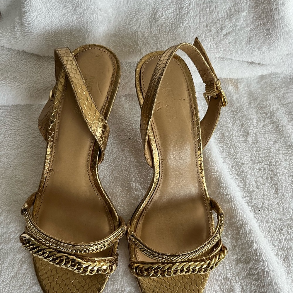 Michael Kors Gold Chain Detail Heels